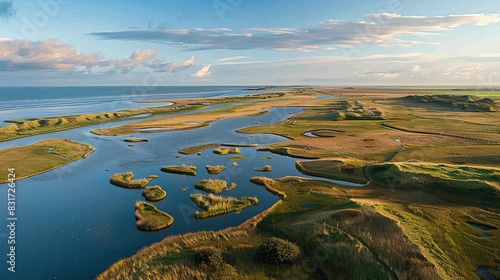 Nature Reserve De Slufter on Texel an island in the Wadden Sea