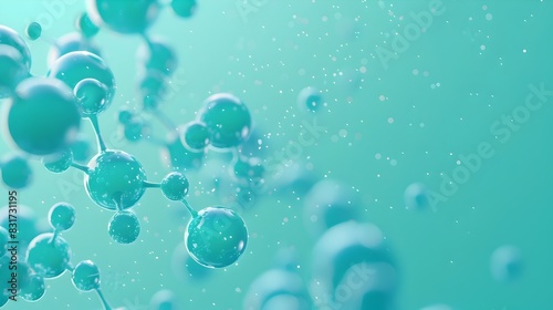 Mesmerizing Pentagonal Molecule Adrift in Tranquil Turquoise Expanse