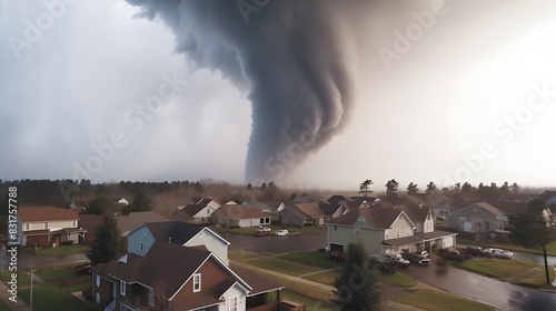 Extreme tornado near houses