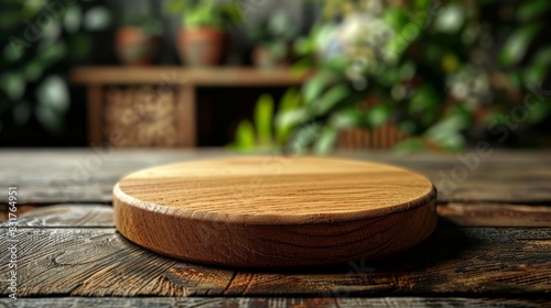 Wooden pedestal ready to display culinary masterpieces