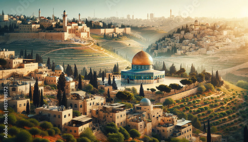 a high-quality image of Palestine capturing its beautiful landscapes historic landmarks and cultural heritage 