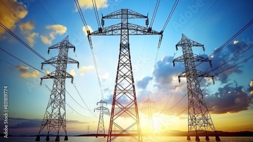 Energy industry. electricity generation and efficient distribution for sustainable power supply