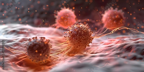 Malignant cancer cells spreading in human body concept of oncology tumor growth and cancer treatment. Concept Oncology Research, Tumor Growth, Cancer Treatment, Malignant Cells, Spread of Cancer