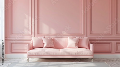 Contemporary Parapet Wall in Blush Pink with Feminine Touch and Modern Twist
