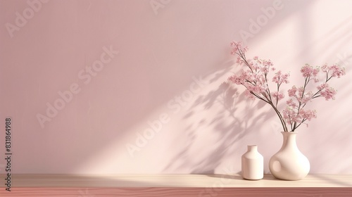 Contemporary Parapet Wall in Blush Pink with Feminine Touch and Modern Twist