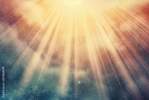 Bright rays of shining light vector. Abstract religious or heaven background