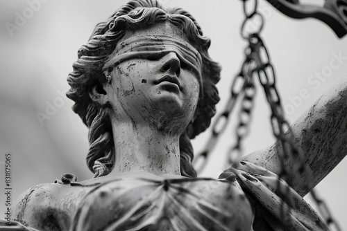 Lady justice with sword and cross