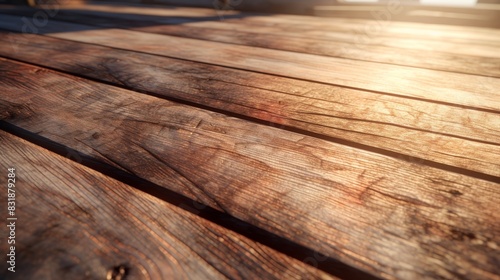 Photorealistic depiction of a wooden plank