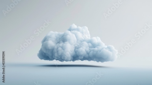 3 dimensional symbol of a cloud against a plain white backdrop