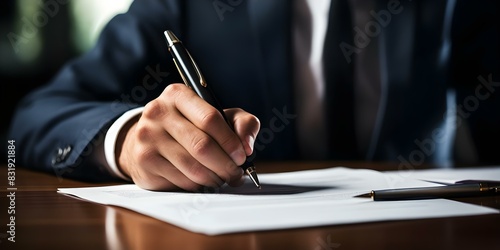 An Attorney Facilitates and Executes Legal Contracts for Business Professionals. Concept Business Contracts, Legal Services, Attorney consultation, Contract Negotiations, Business Professionals