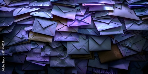 Warning Signs: Suspicious Emails in Inboxes Highlighting Potential Risks. Concept Cybersecurity, Email Security, Phishing Attacks, Identity Theft, Email Scams