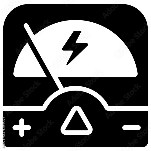 ammeter solid icon