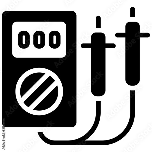 voltmeter solid icon