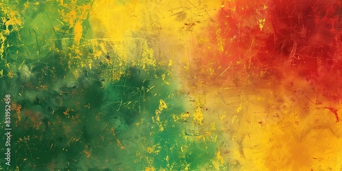 Red yellow green and black paint flag color background. Juneteenth Freedom Day Celebration