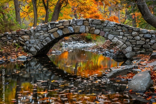 Kamienny most w jesiennej scenerii