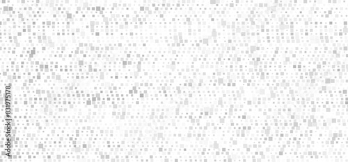 Grey small square dots abstract geometric background. Vector technology design