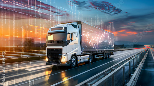 Transport Logistics Technology - trucking, road freight, delivery 