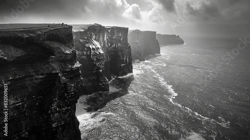 The Cliffs of Moher are a steep sea cliff located in County Clare, Ireland.