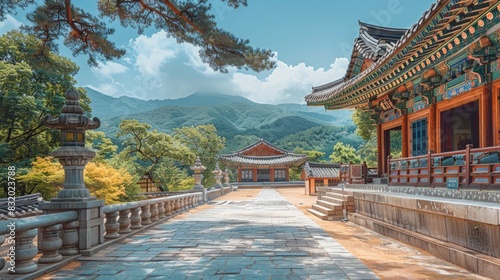 The Bulguksa Temple in Gyeongju South Korea a historic temple that showcases the exquisite Buddhist art and architecture of the Silla Kingdom