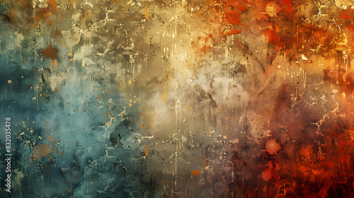 An abstract background with a grunge texture. Use rough, distressed patterns and muted colors to create a raw, edgy look that feels worn and weathered.