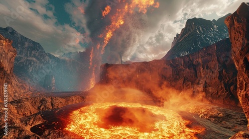 A virtual reality tour of an underwater volcano its bubbling hot springs and rugged terrain visible in stunning detail.