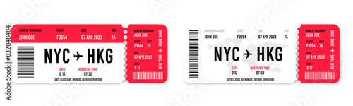 Air plane ticket template illustration