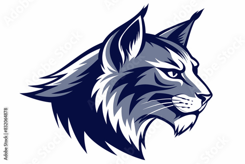 bobcat-head-side-view--silhouette--white-background 