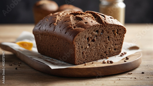 A health-focused bakery specializing in gluten-free dark bread varieties, catering to dietary restrictions and promoting wellness, Generative AI