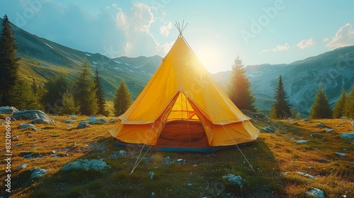 Starry night camping tent under serene sky, perfect for stargazing and outdoor relaxation