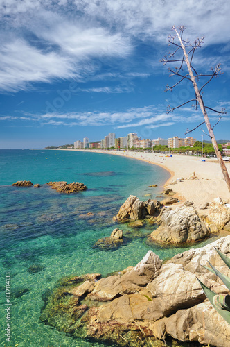 Seaside Resort of Playa de Aro at mediterranean Sea,Costa Brava,Catalonia,Girona Province,Spain