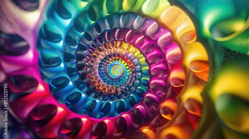 Mesmerizing spiral patterns in vibrant colors