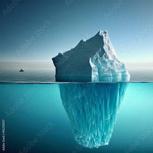 Tip of the iceberg. Business concept. Iceberg. Success business metaphor