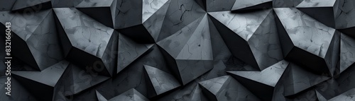 Abstract geometric pattern of black triangular shapes.