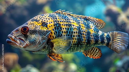 Perch fish exhibiting predatory behavior by leaping out of the lake to chase after potential prey