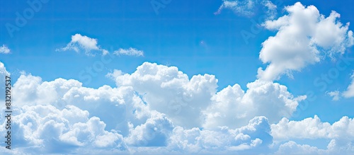 cloudy on blue sky. Creative banner. Copyspace image