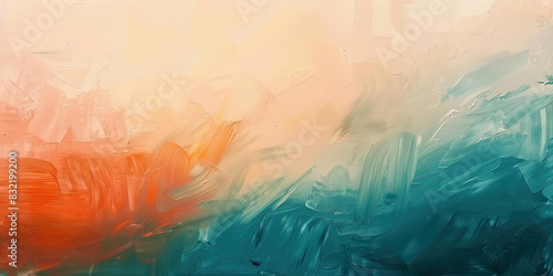 Oil paint strokes on wide canvas textured background decorating art painting illustration, generated ai 