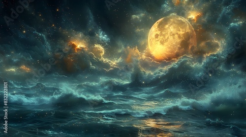 Celestial Ocean Tides Guided by Tarot Moon Whispering Horoscope Secrets