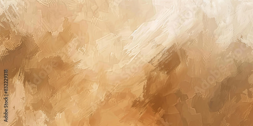 Oil paint strokes brown beige on wide canvas textured background decorating art painting illustration, generated ai 