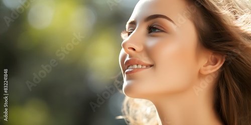 Portrait of a young woman with a distinctive aquiline nose. Concept Portrait Photography, Young Woman, Distinctive Nose, Aquiline Features