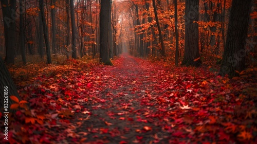 Woodland trails beckon adventurers to wander beneath canopies of fiery foliage, offering glimpses of autumn's splendor at every turn.