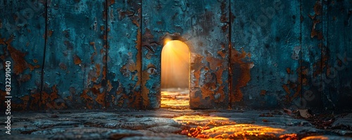 A light shining through a keyhole, representing the quest for knowledge and security