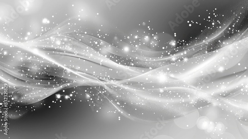 Abstract grey elegant background with glitter and waves