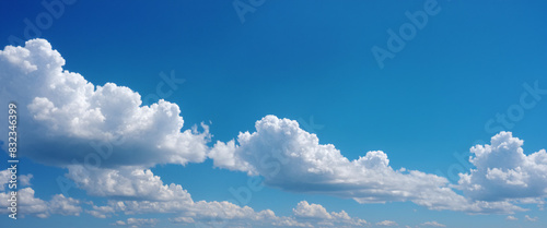 青の背景 空 太陽 雲 背景画像 Generative AI