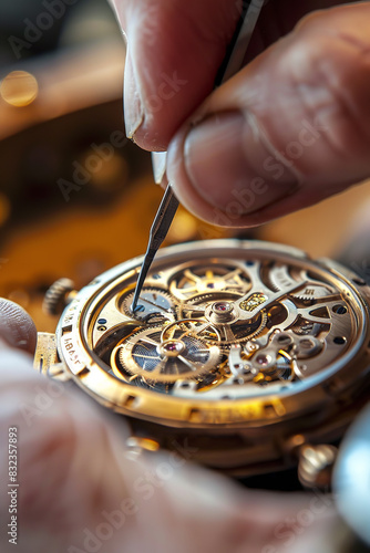 Luxury Watch Assembly Displaying Precision and Quality 