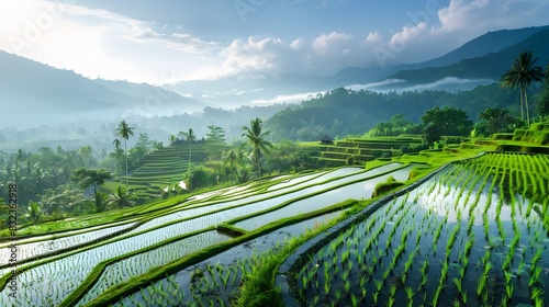 Tranquil Bali Rice Terraces: A Masterpiece of Asian Farming