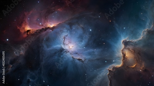 Image of the universe, nebula, galaxy and space. The beginning of the abstract cosmos