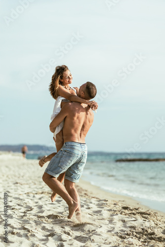 Couple Having Fun on the Beach