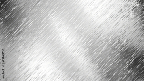 Brushed silver metal texture with diagonal lines creating a shiny, lustrous surface