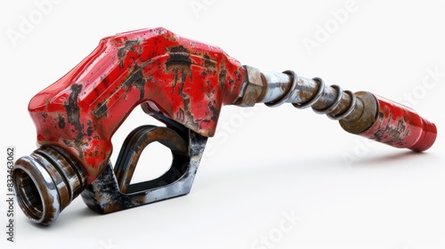 Modern Fuel Pump A Dicut PNG Object on White Background with Natural Light