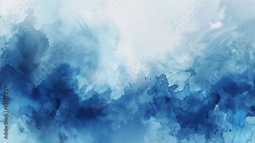blue background with fluid, abstract watercolor effects